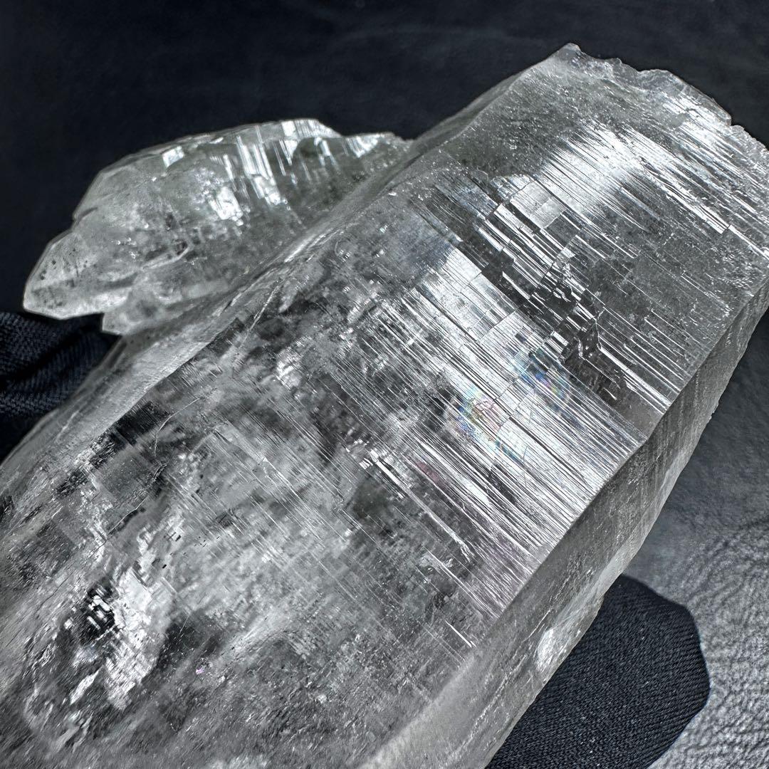 希少貴重マニハール産 高透明ヒマラヤ水晶クラスター クローライト共生A1215