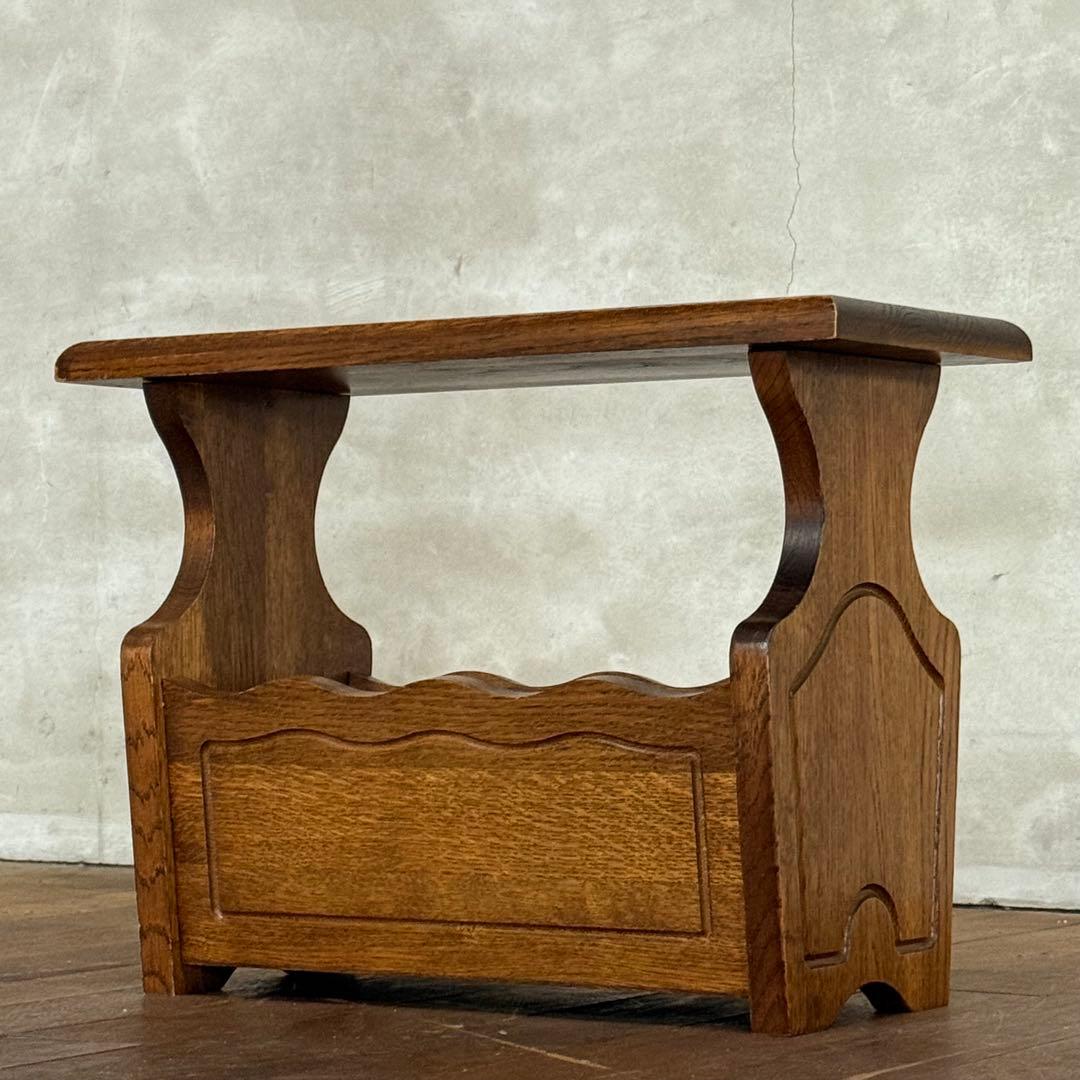 H15K44 オランダ製マガジンラック付きサイドテーブル