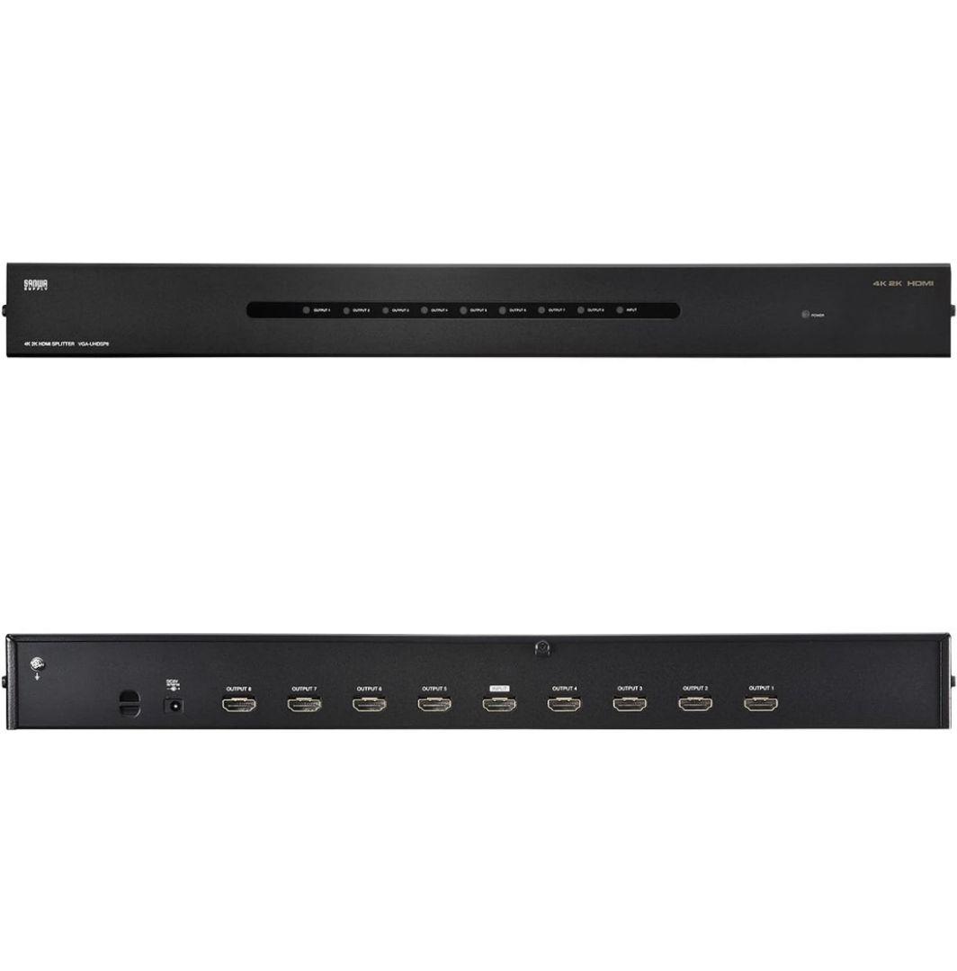 4K 2K HDMI分配器 8ポート ブラック