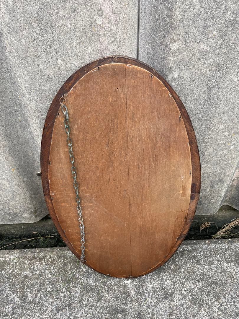 ビンテージ/イタリア製/木製/ミラー/壁掛けミラー/ウォールミラー/鏡/什器/②