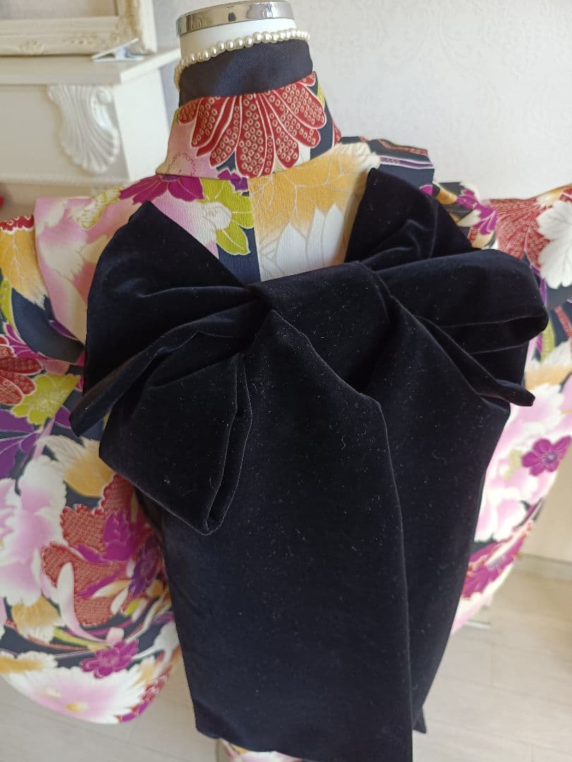 ブランド撫松庵着物とベルベット作り帯セット
