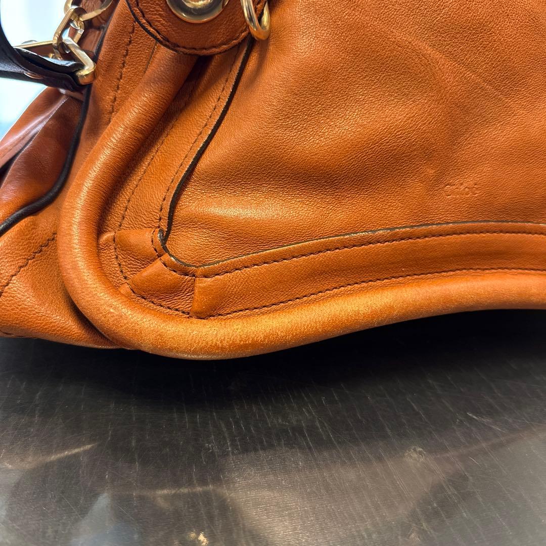 クロエ　パラディ　Chloe バッグ 本革 キャメル