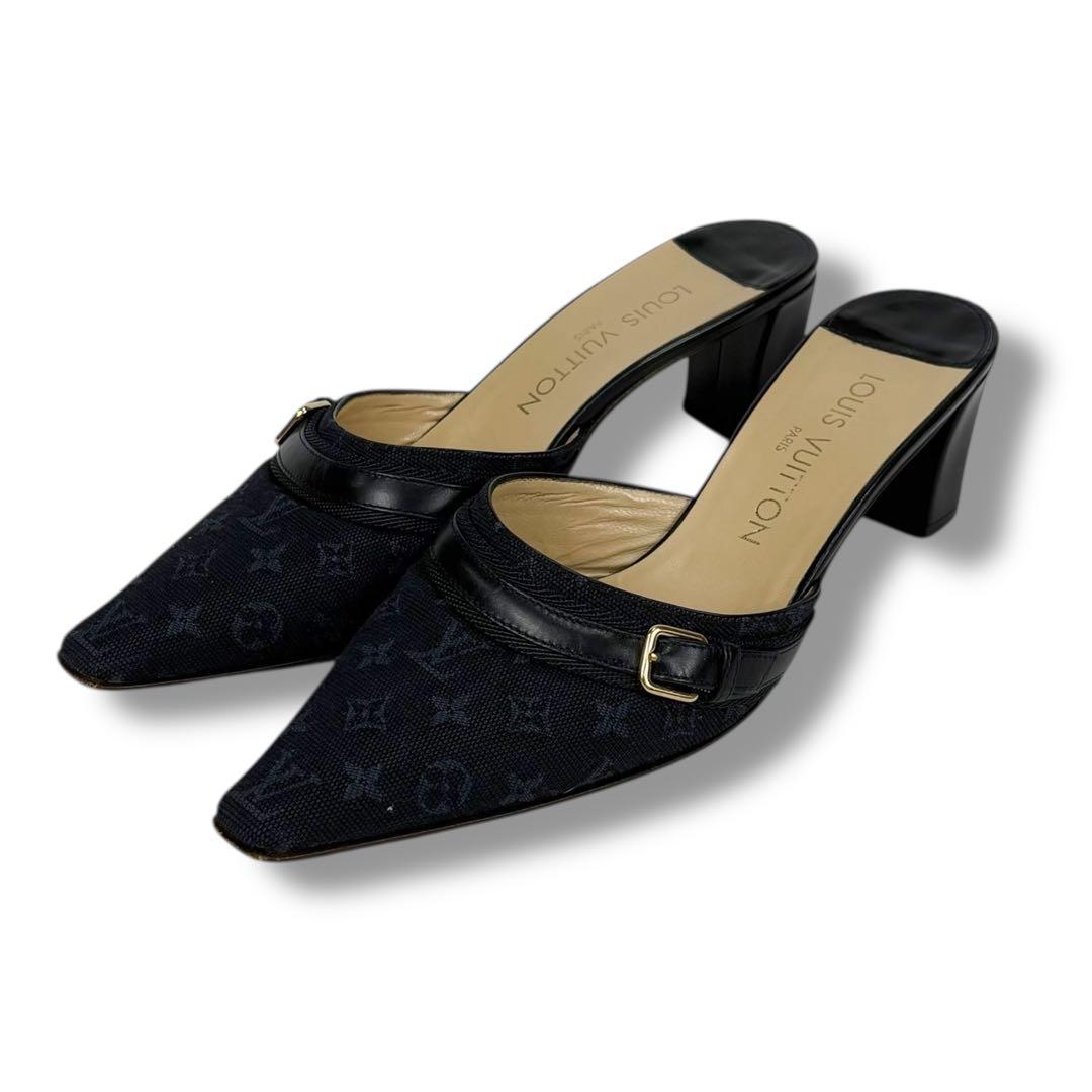 ルイヴィトン　LOUIS VUITTON モノグラムミニ　サンダル　ネイビー