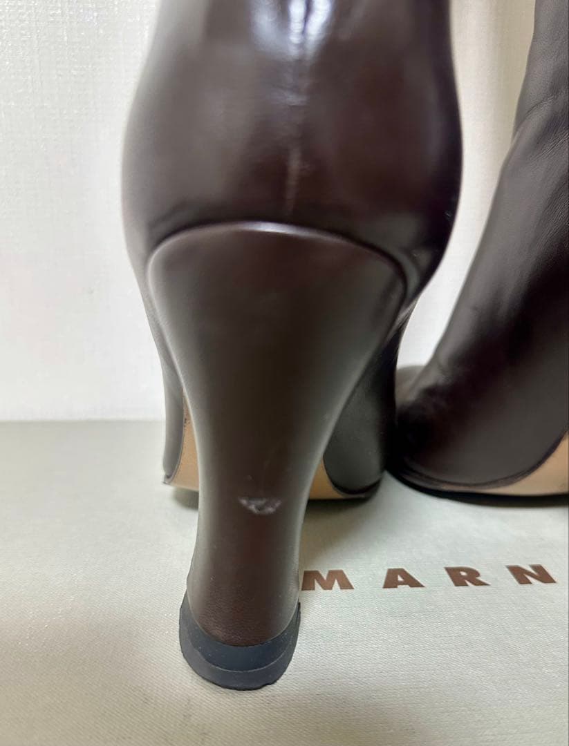 【美品/MARNI】ジップアップロングブーツ 38（24.5〜25cm）
