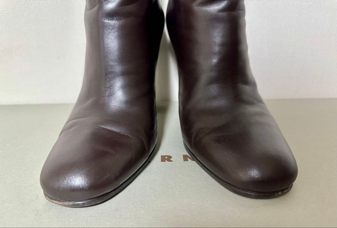 【美品/MARNI】ジップアップロングブーツ 38（24.5〜25cm）