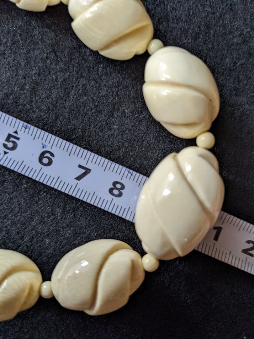 ♦？鹿角？骨？鯨歯の牙彫り 工芸品 ネックレス 宝飾品 貴金属 骨董品