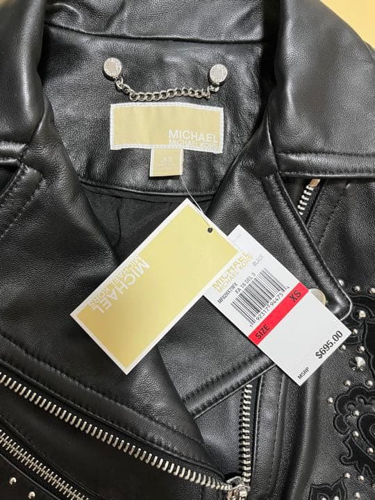 新品タグ付き　マイケルコース　MICHAEL KORS ライダースジャケット本革