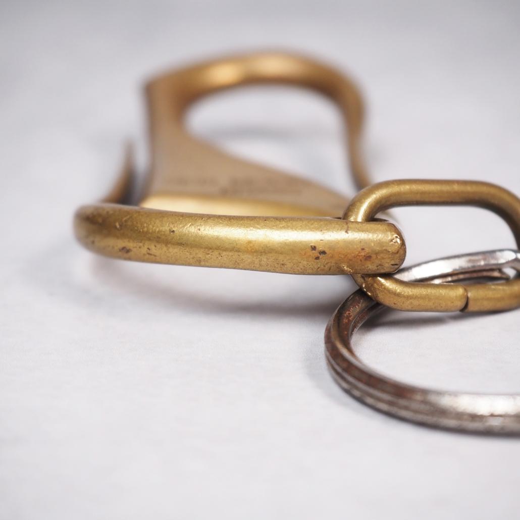 REDMOON S字フック キーホルダー 真鍮 ハンドメイド 限定品 ロゴ刻印