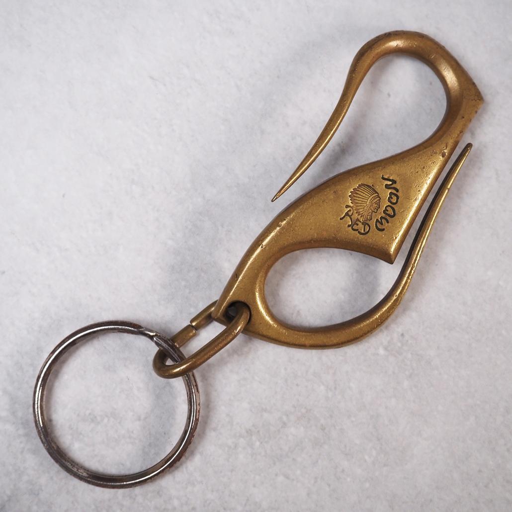 REDMOON S字フック キーホルダー 真鍮 ハンドメイド 限定品 ロゴ刻印