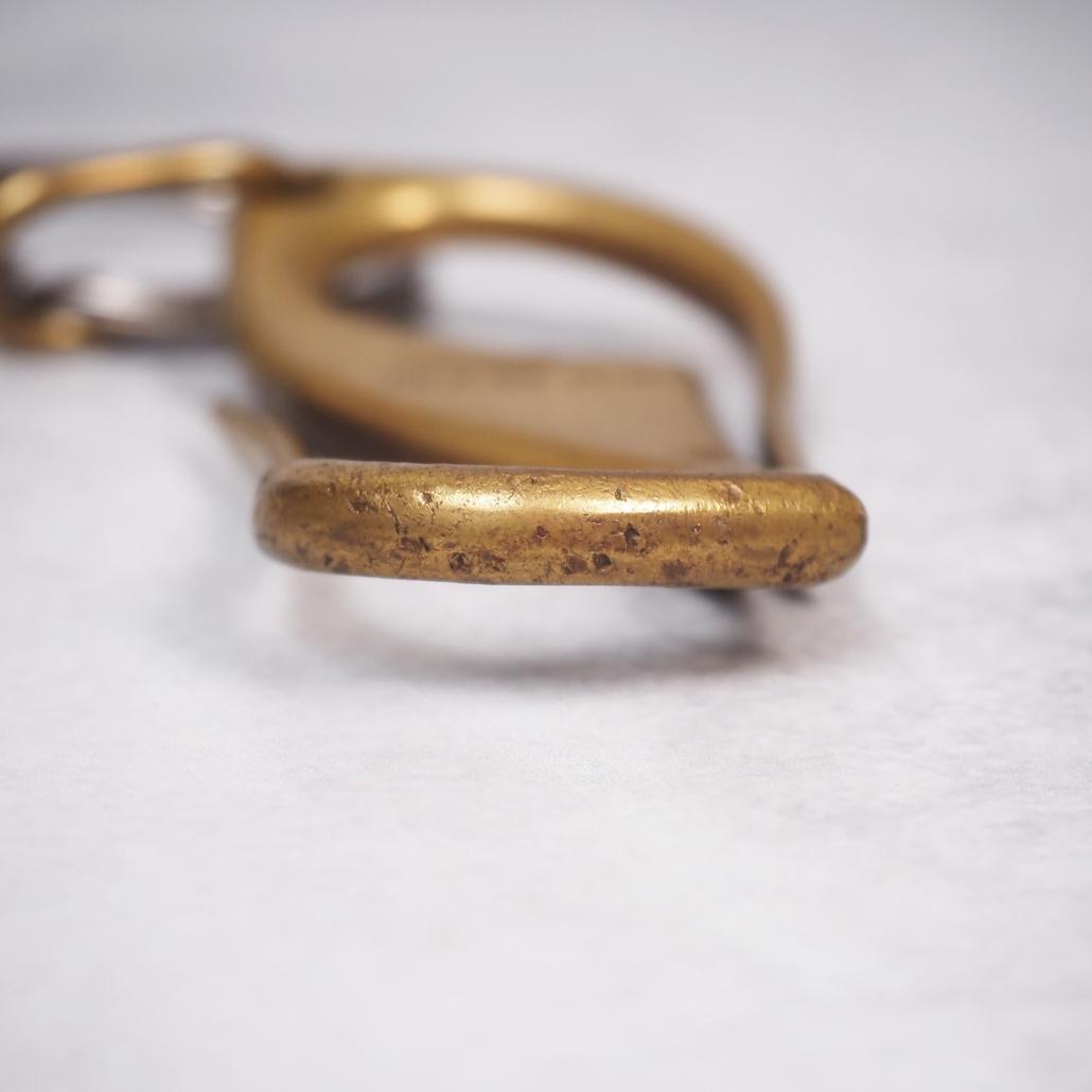 REDMOON S字フック キーホルダー 真鍮 ハンドメイド 限定品 ロゴ刻印