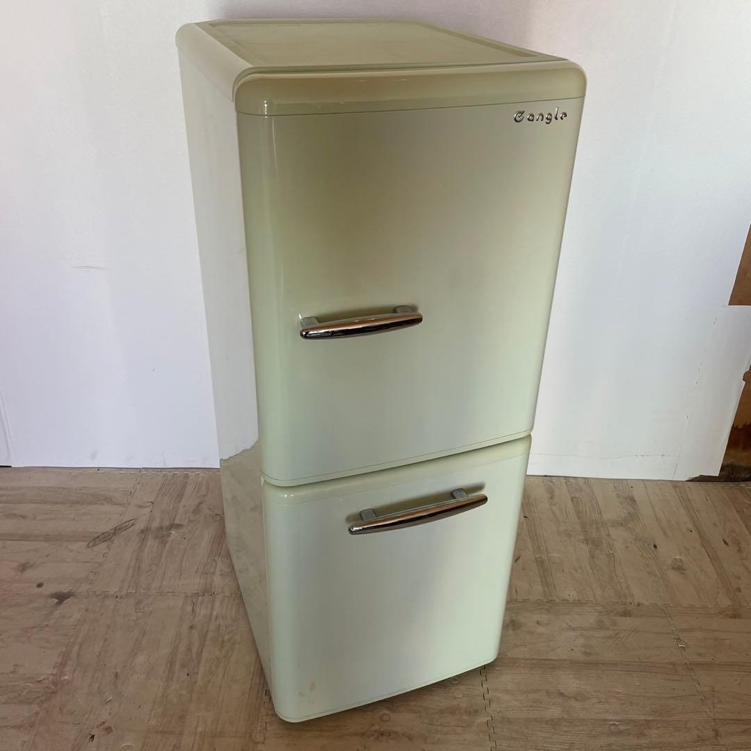 配送設置無料　ジャングル　レトロ冷蔵庫　新生活　3003