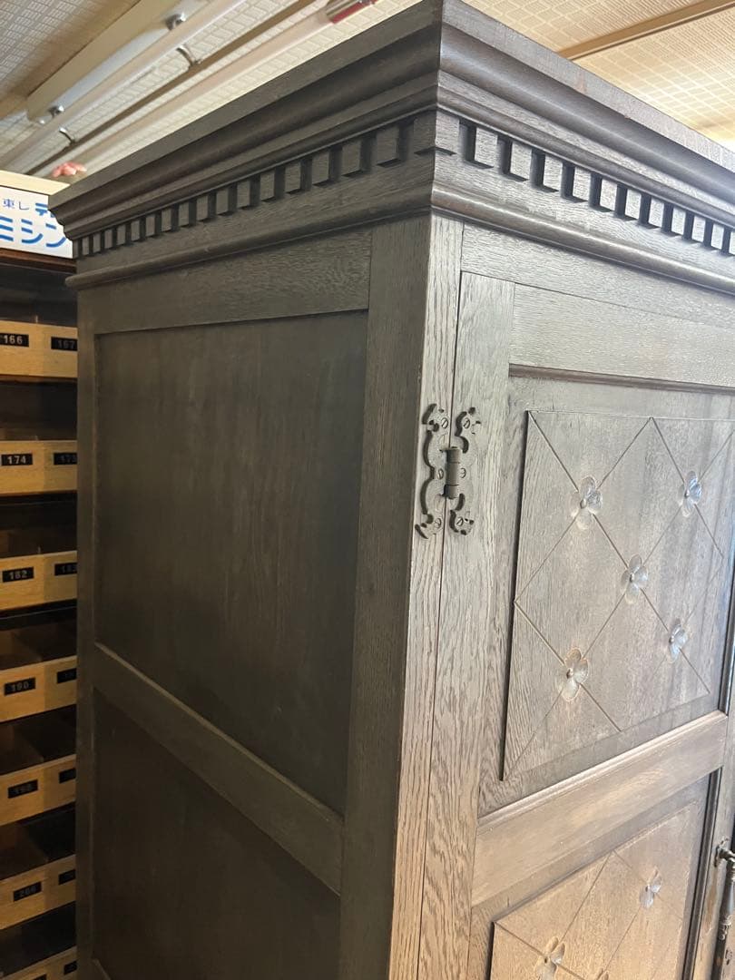 アンティーク ワードローブ クローゼット 木彫インテリア 大正ロマン ビンテージ