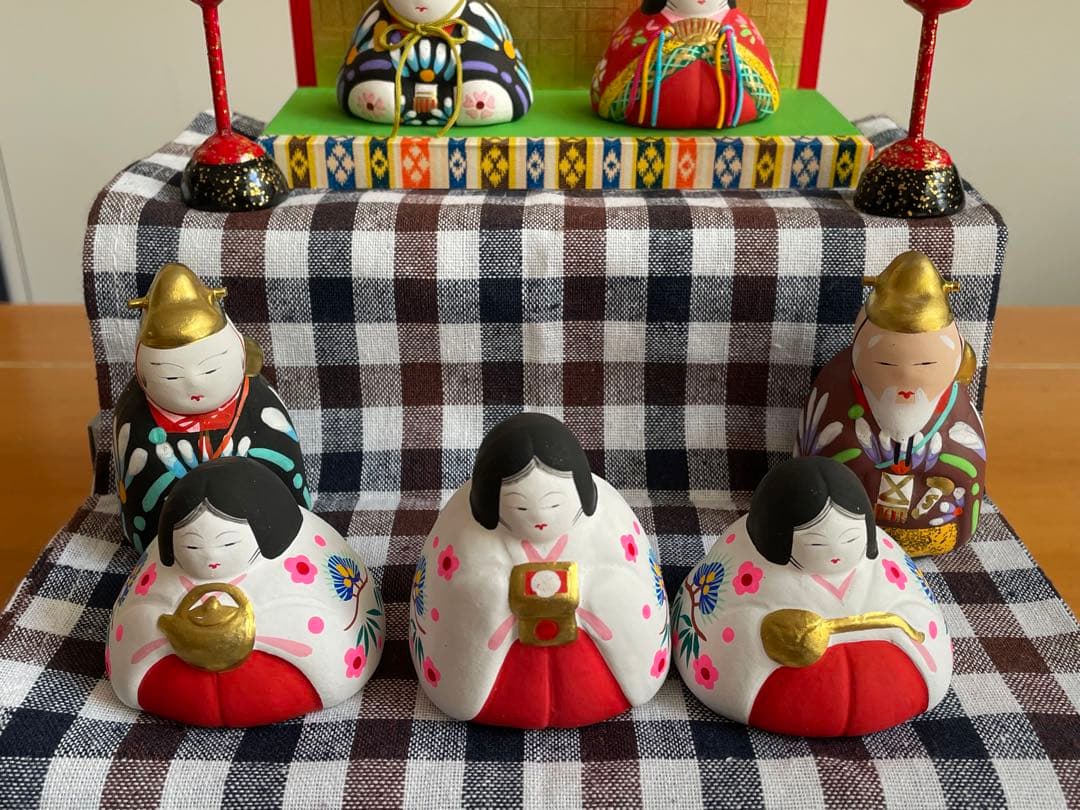 津屋崎人形　お雛様　雛人形　民芸品　土人形　豆雛