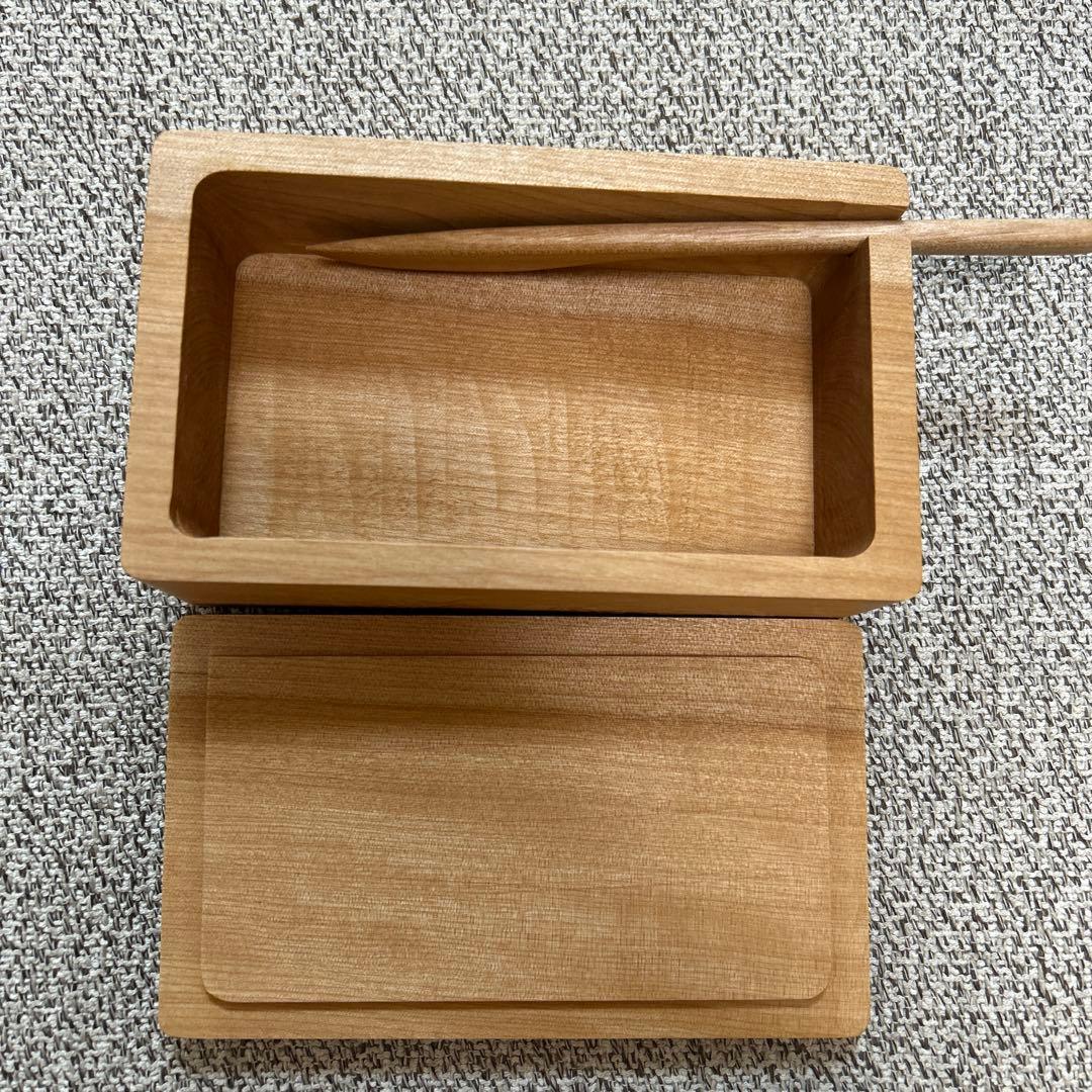 バターケース 木製 山桜　ナイフ付き バター 容器 バター入れ