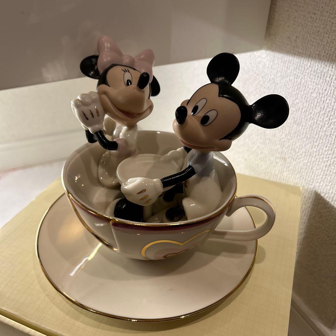 LENOX ミッキー・ミニー ティーカップ置物