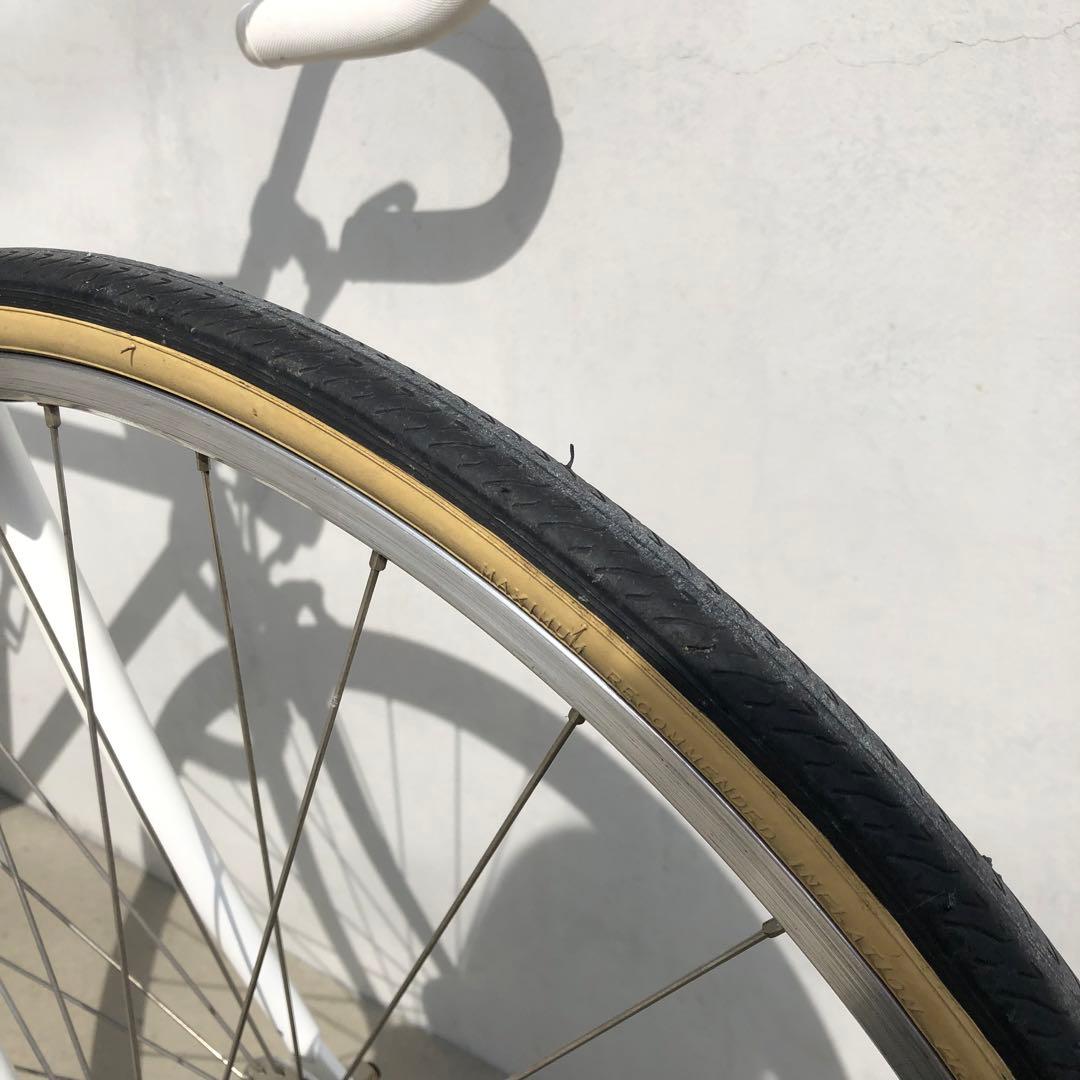 【送料込・美品】FUJI STROLL ピスト 52 シングル クロスバイク 白