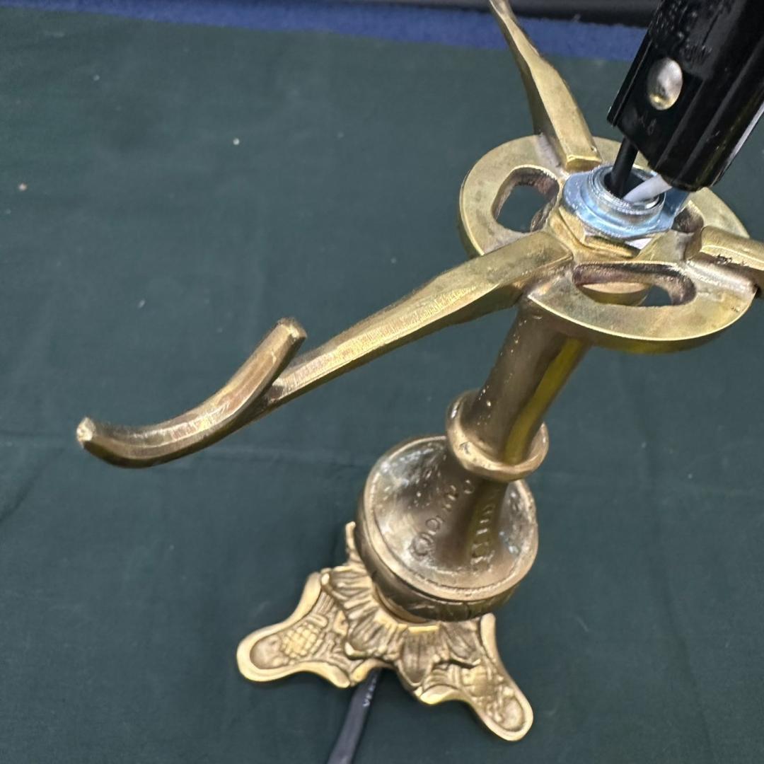 エミールガレ 真鍮台座　ランプ　1灯照明　 カメオ彫り　被せガラス 高さ32cm