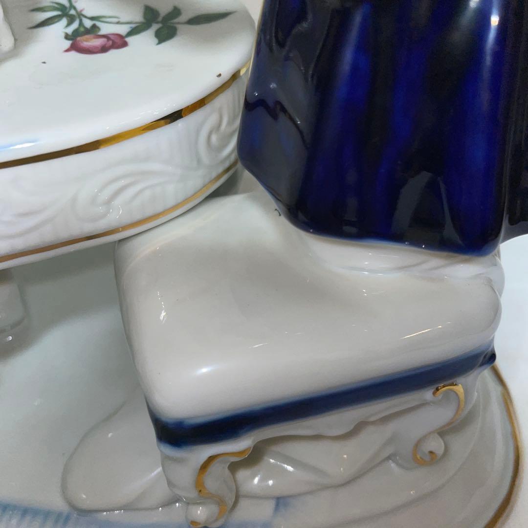 加藤工芸 ドレスドール陶器人形　バイオリンとピアノ