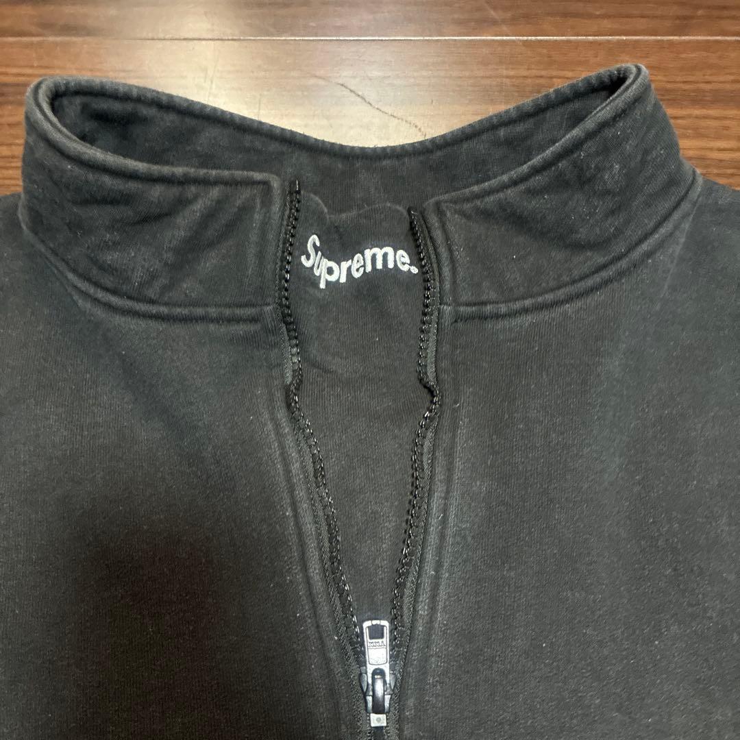 Supreme ブラック ジップアップ スウェットL短丈 BOXシルエット