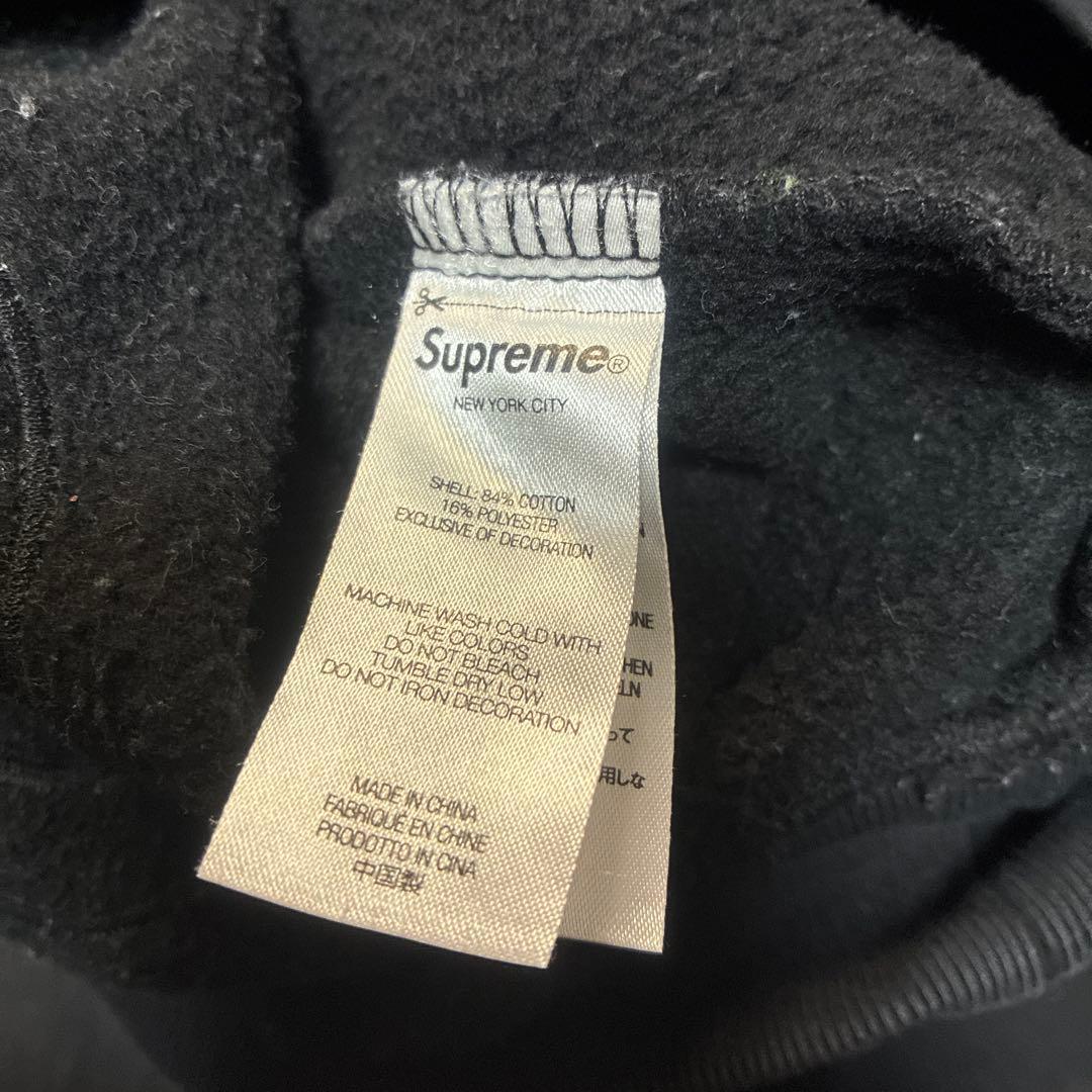 Supreme ブラック ジップアップ スウェットL短丈 BOXシルエット