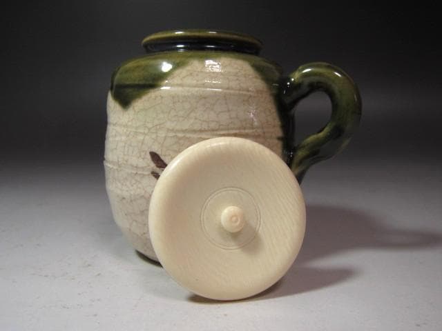 ☆　不老園　四滴茶入　牙蓋☆y565