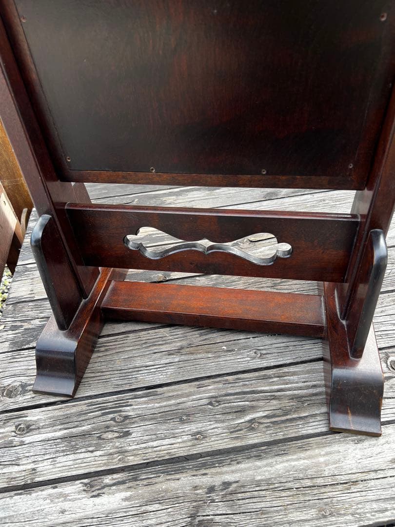 松本民芸家具 透かし彫り 姿見 定価12万円