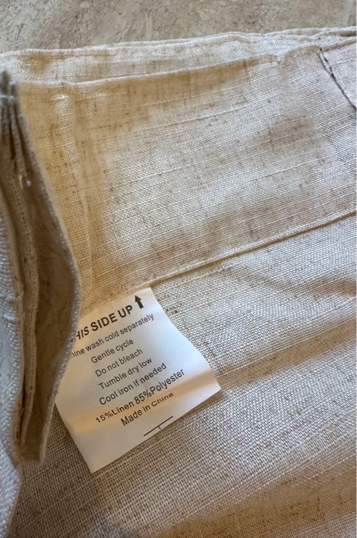 【新品未使用品】ドレープリネン麻カーテン254×274cm2枚1組のサイズ