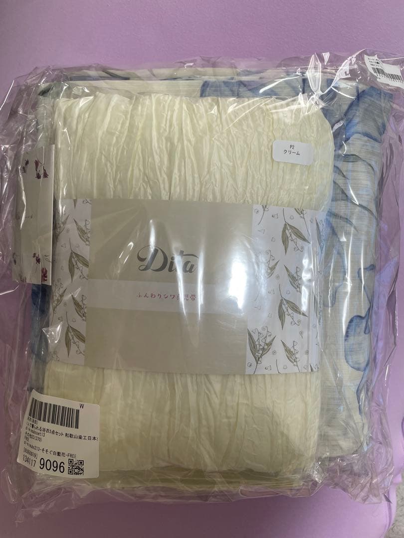 新品♡Ditaディータ♡オトナ浴衣　高級5点セット♡そそぐ白藍花