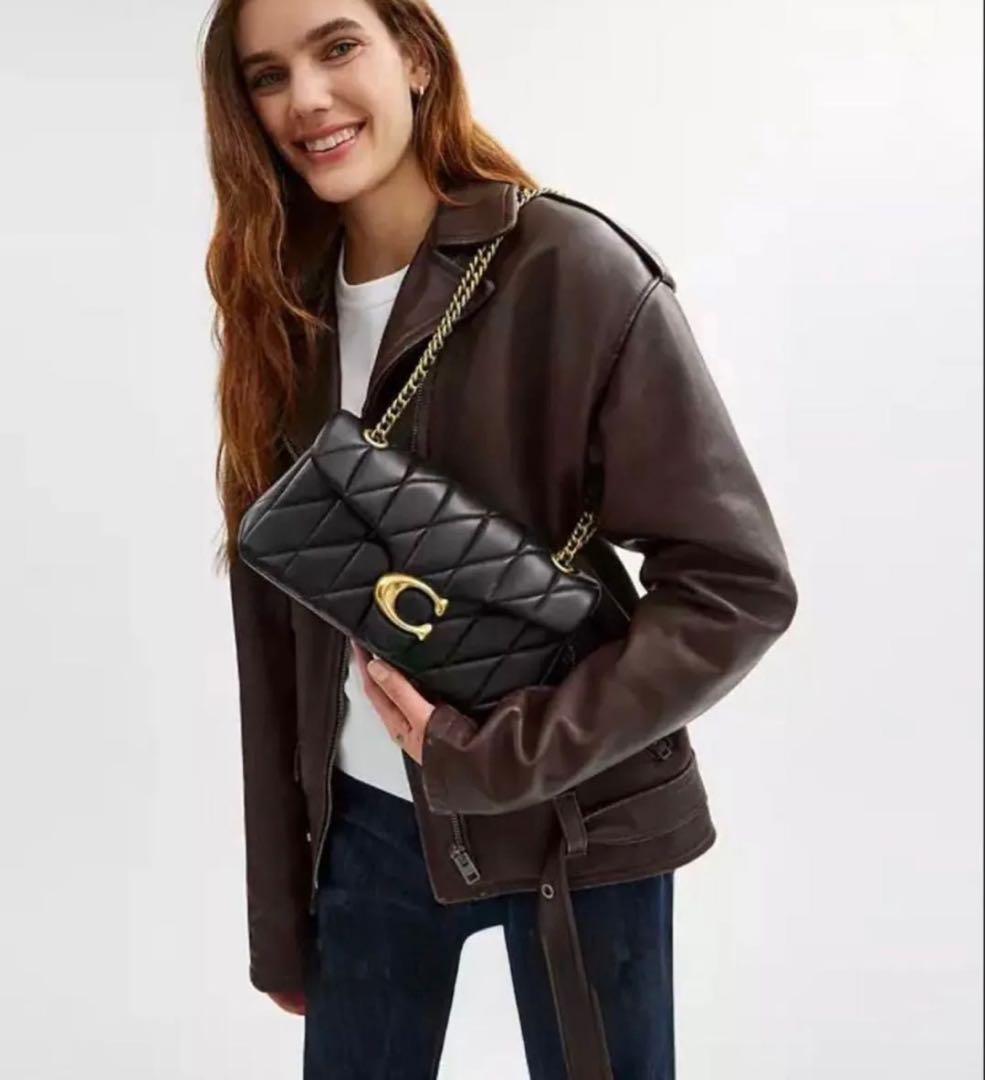 【新品】COACH タビー ショルダー バッグ 26・キルティング　ゴールド