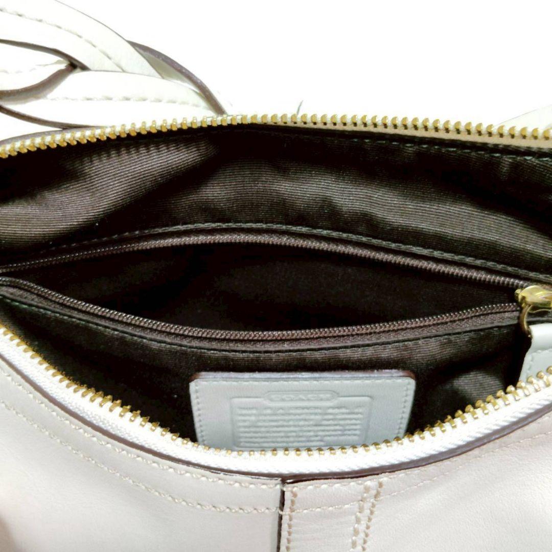 美品✨ COACH ホーボー ワンショルダーバッグ レザー ホワイト