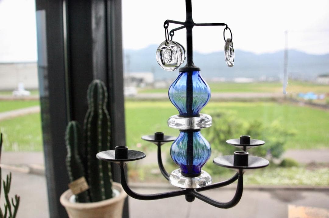 エリックホグラン キャンドルスタンド キャンドルホルダー プレート 吹きガラス