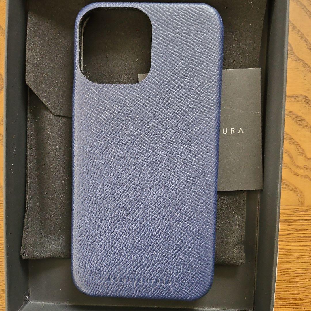 BONAVENTURA ネイビーレザー iPhone13proMaxケース