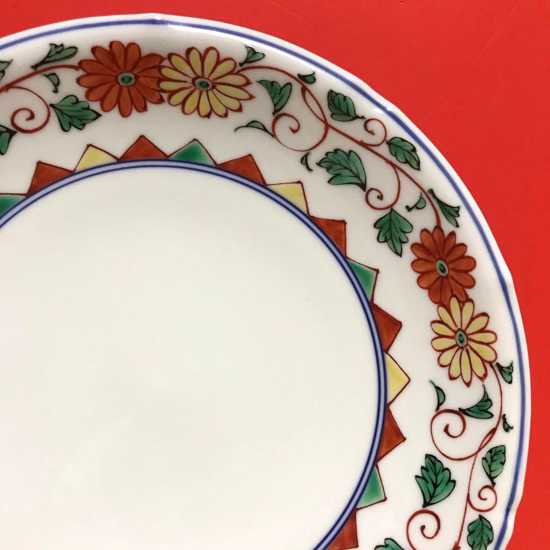 未使用保管品✨京焼 清水焼 高野 昭阿弥作 色絵花唐草紋 7.3号 中皿 単品