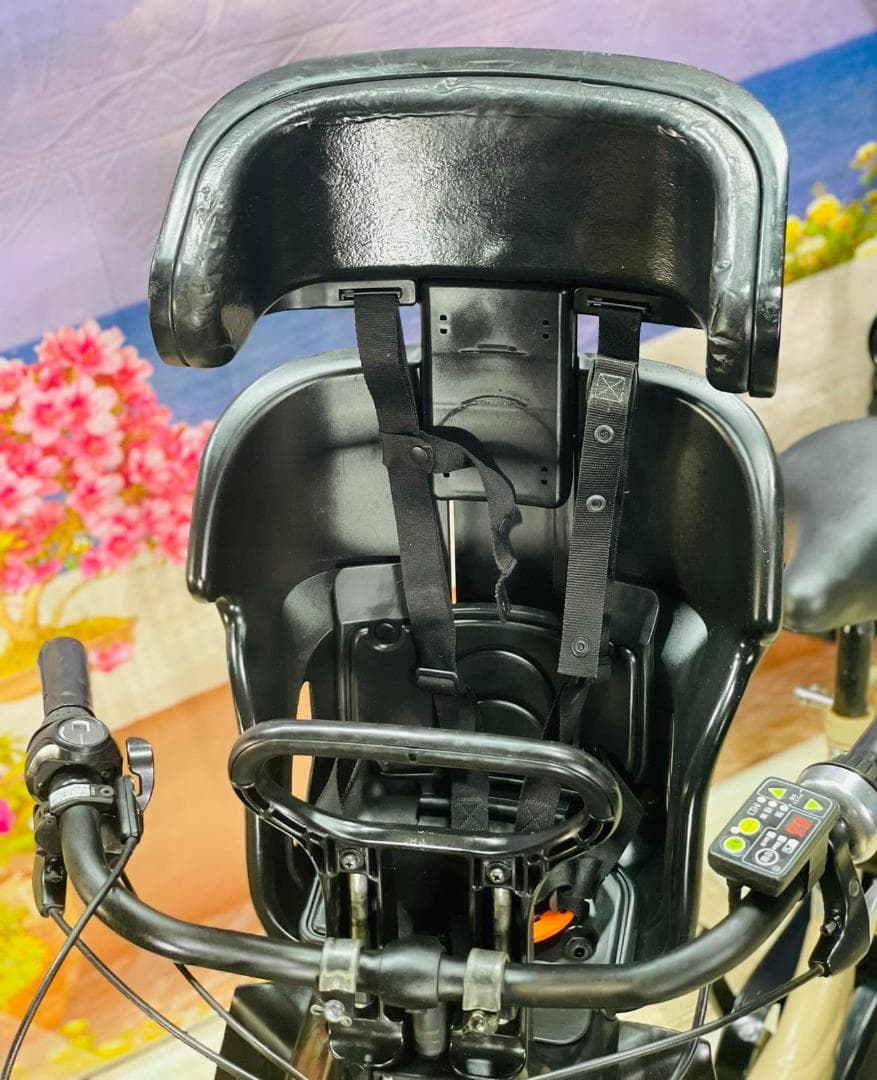 ヤマハPAS最上級バビー　マカロンラテ⭐️　子供乗せ電動アシスト自転車Y2131