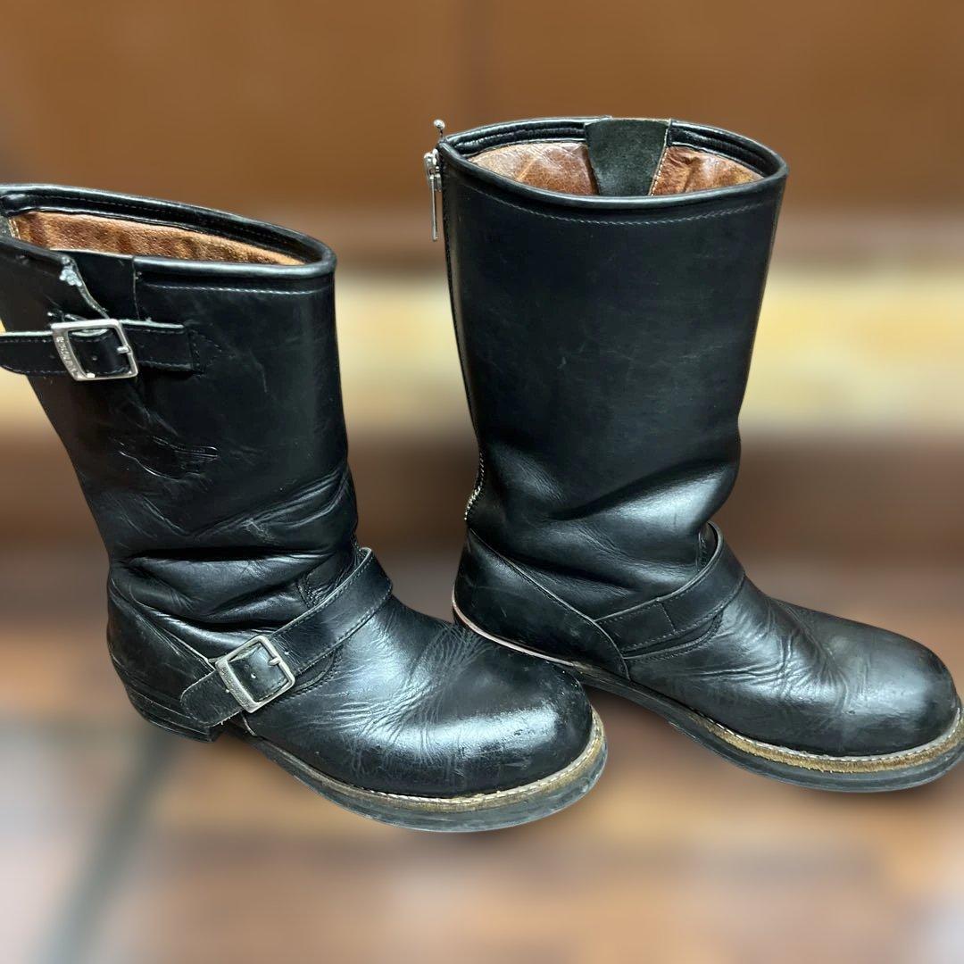 ケ*ジ様 ハーレーダビッドソン ジップアップエンジニアブーツ　91/2