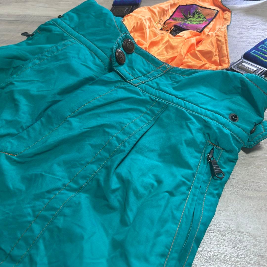 【ゴールドウィン】フリーサイズ(O)スキーウェアパンツ　レトロサスペンダーパンツ