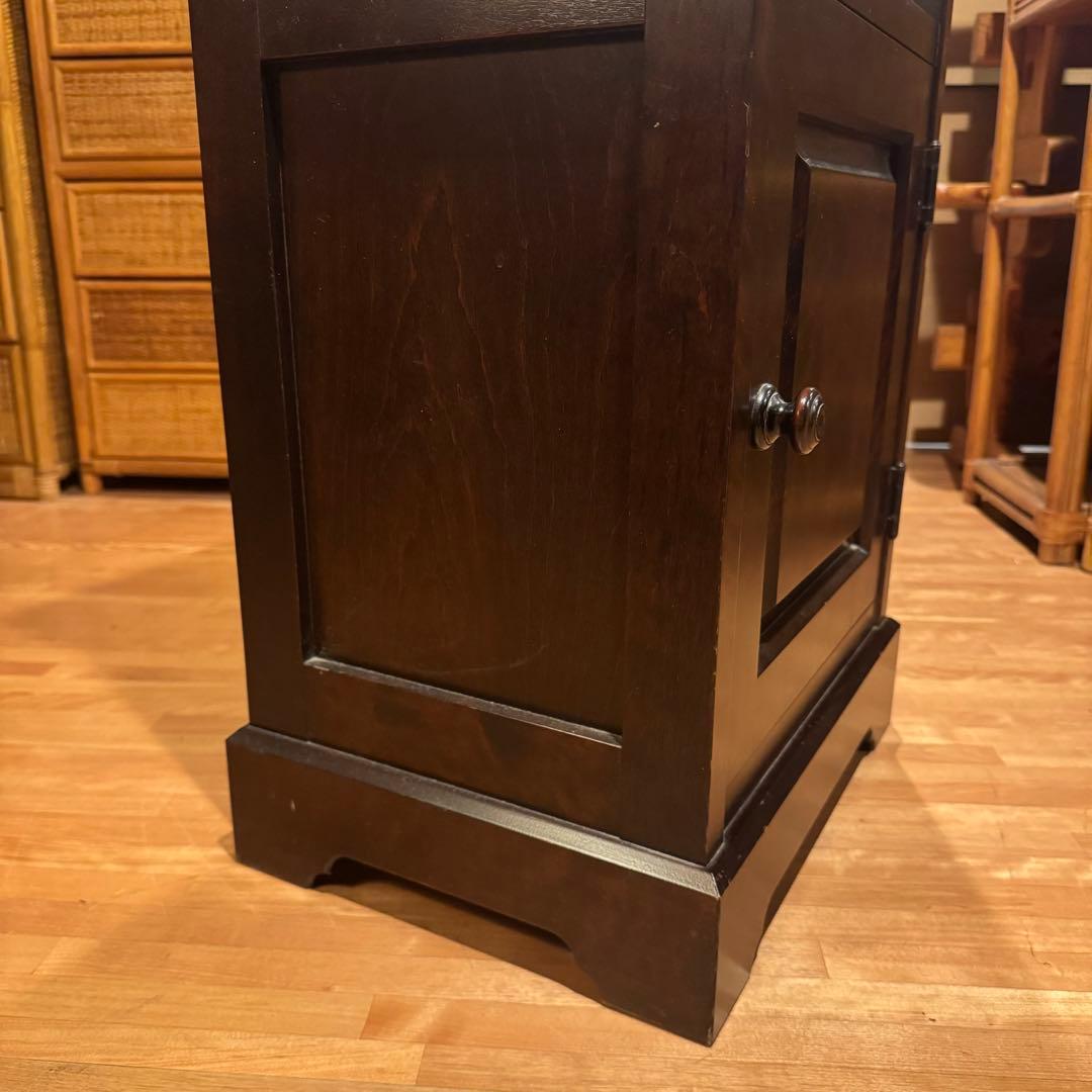 北海道民芸家具 カバ無垢材 ヴィンテージ 電話台 サイドテーブル 飾り台 花台