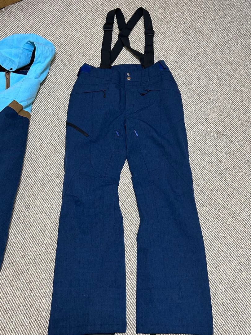 最終値下げ！レディース　スキー・スノボー　ウェアー　上下セット　Ｌ　紺色／水色