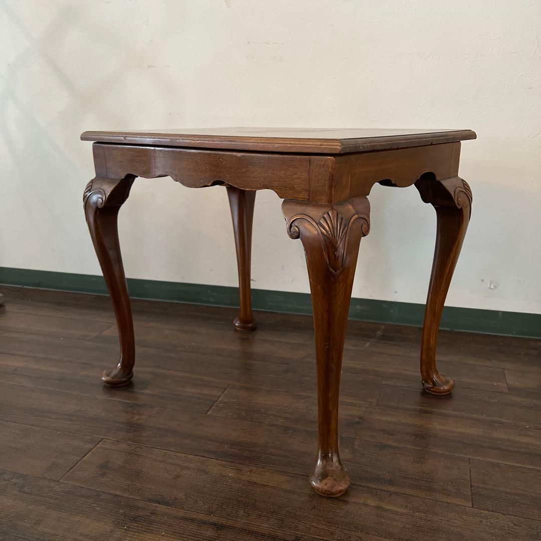 k978r114 英国アンティーク家具 木製サイドテーブル 猫脚 ミニテーブル