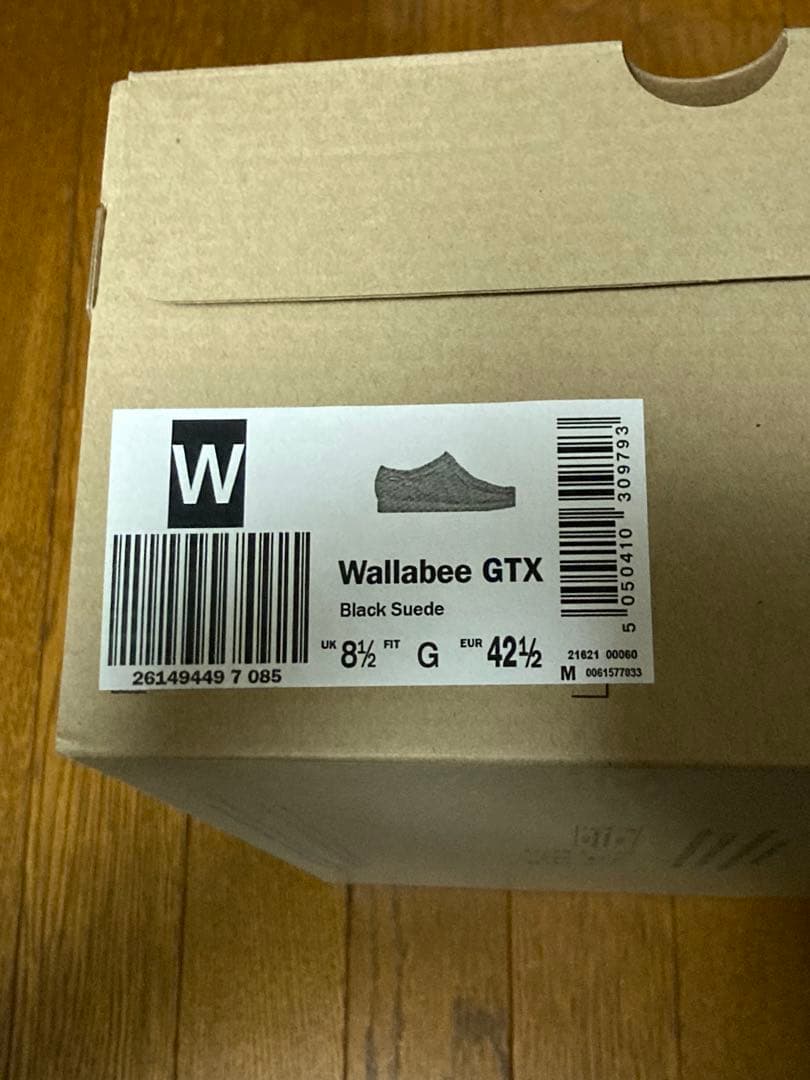 クラークス　clarks wallabee gtx black suede