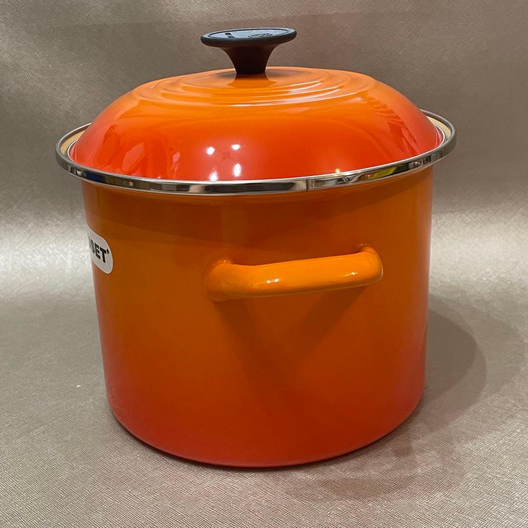 新品未使用　ルクルーゼ　ストックポット　オレンジ