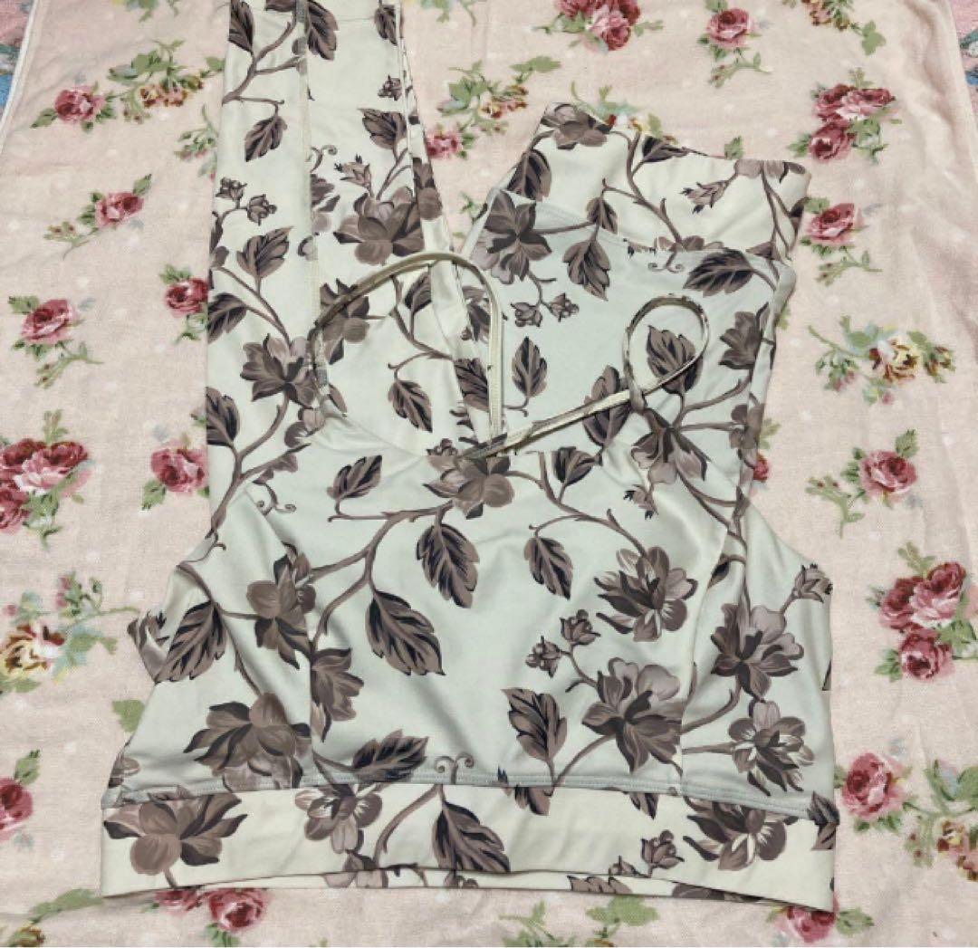 ジーナシス JEANASIS ヨガウェア レトロフラワー セットアップ L