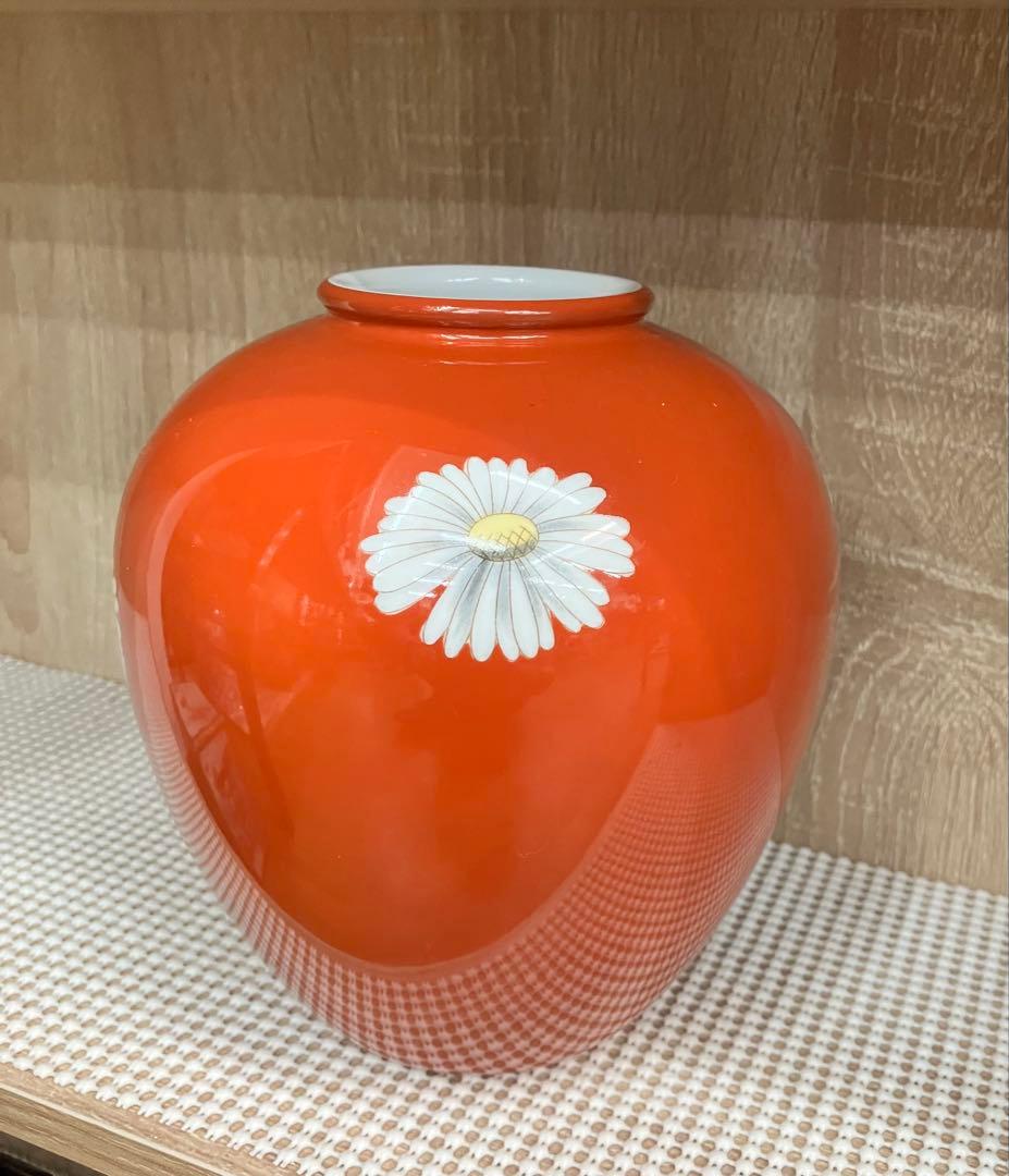 オールドノリタケ 花柄 花瓶 明治