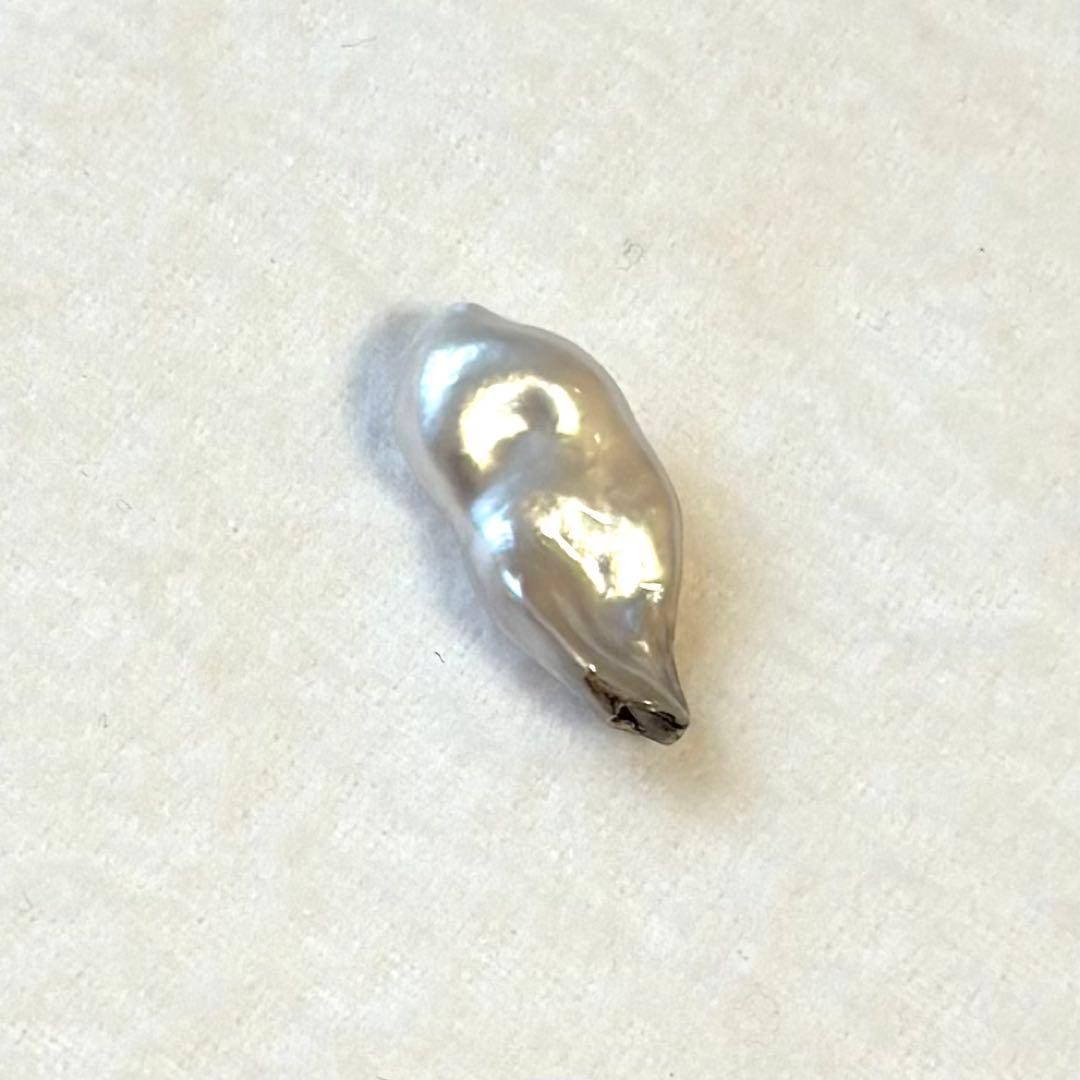 パール　ルース　南洋真珠　白蝶ケシ　変形リーフ　５pcs