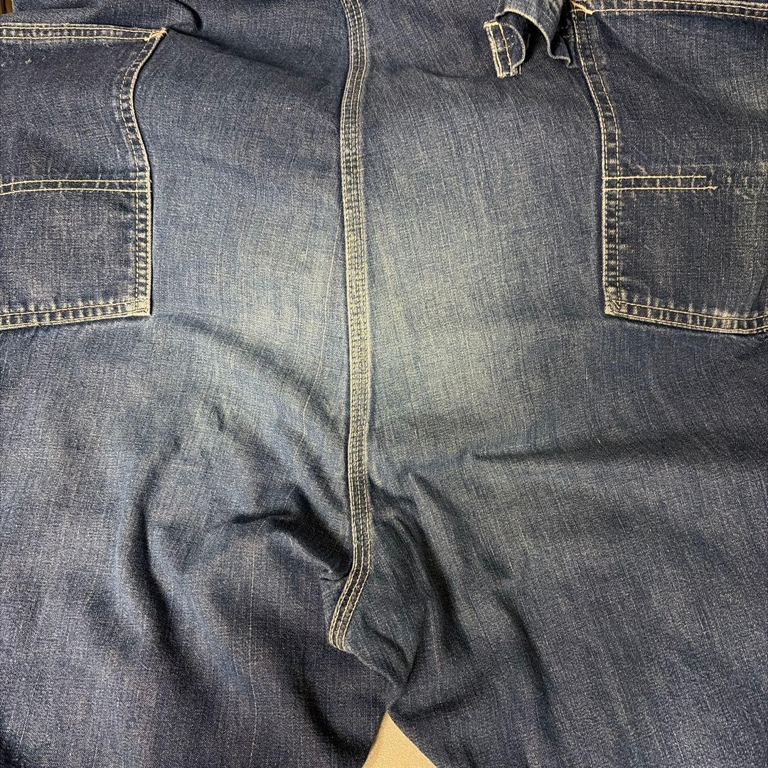 60s カーハート デニム オーバーオール エプロン付 ビンテージ ダブルニー