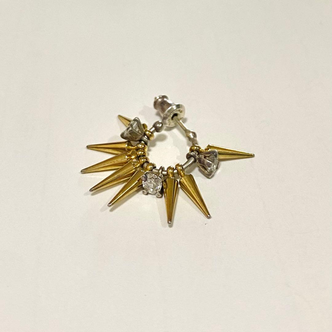 e.m.スタッズ×ジルコニアピアス片耳