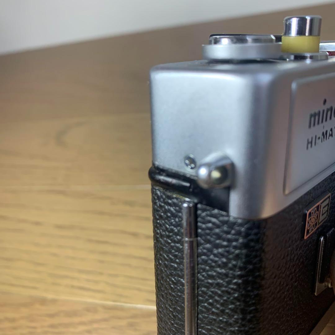 【動作確認、清掃済】minolta HI-MATIC E 皮ケース付き