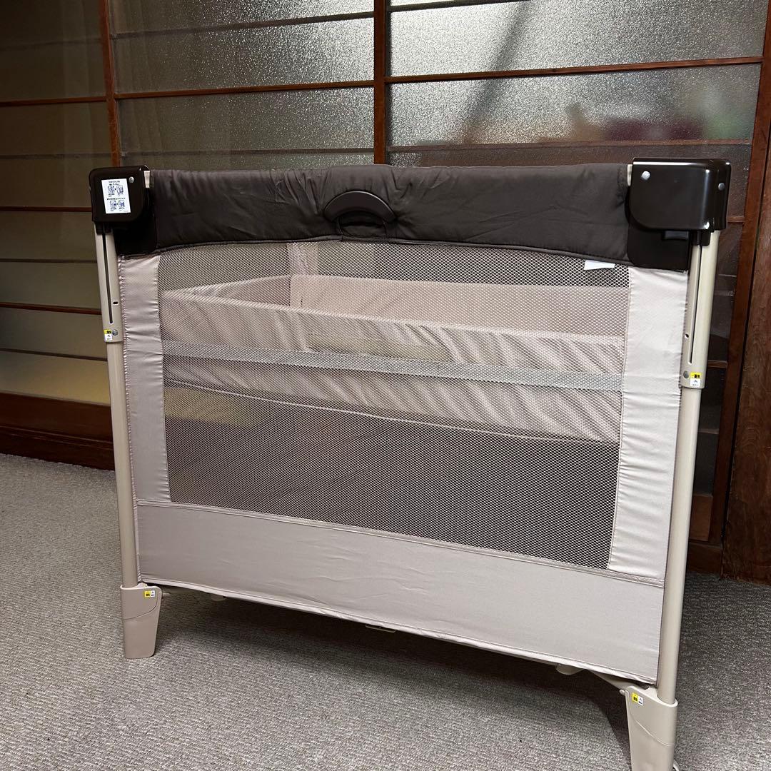 美品 アップリカ ココネル　ココア ベビーベッド 出産準備 新生児