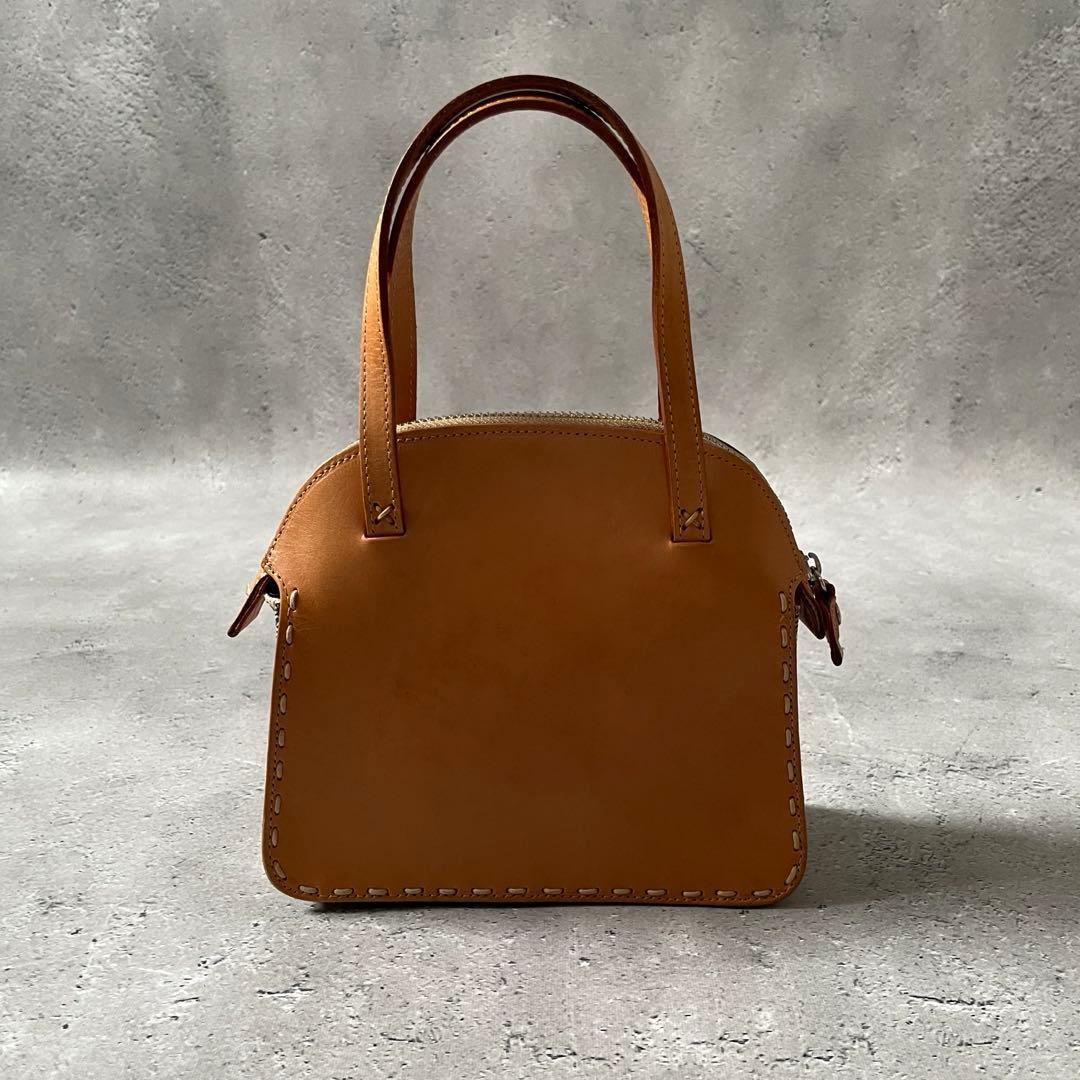 Vintage Burberry leather hand bag 型押しロゴ