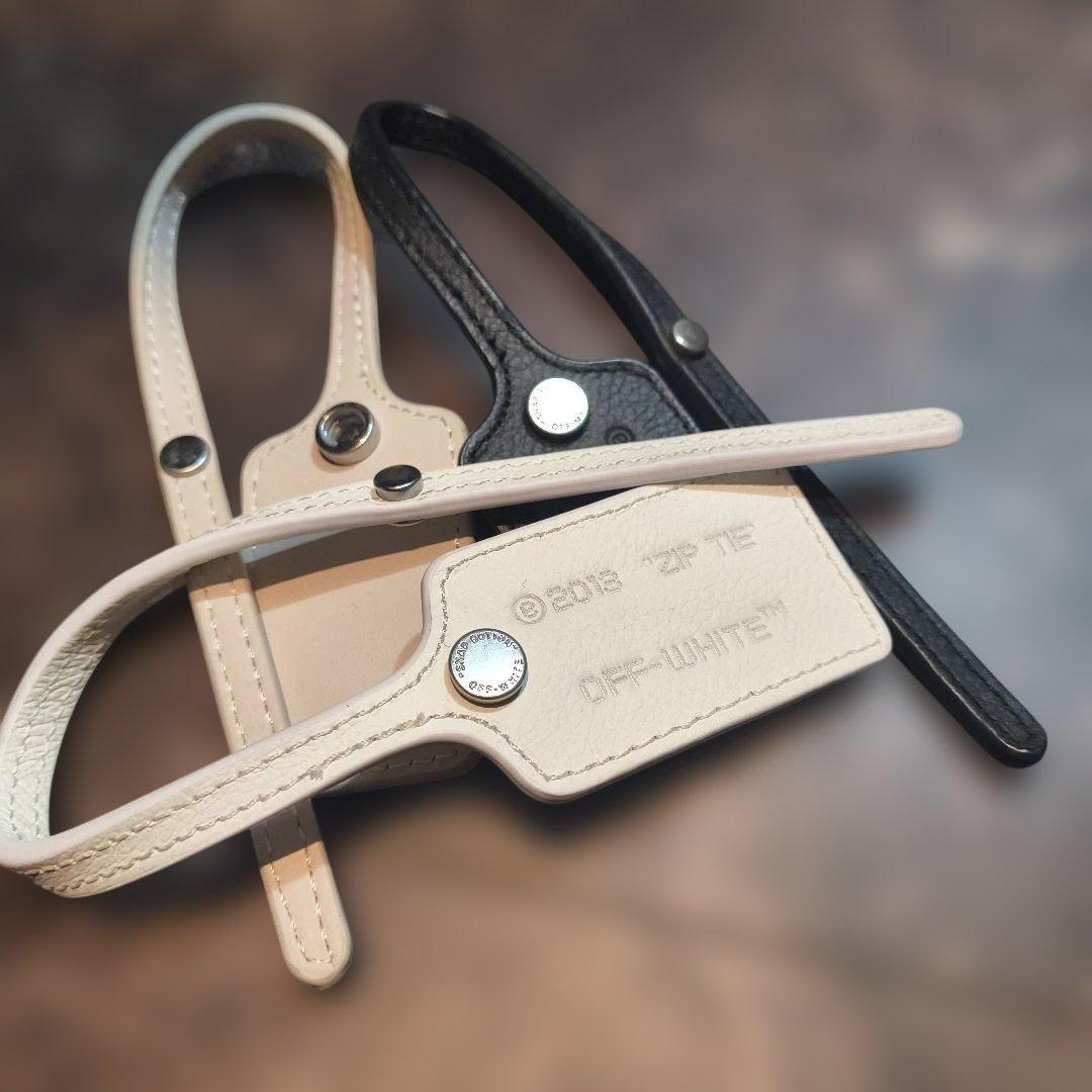 off-White オフホワイト レザー タグ型　チャーム　 3個セット